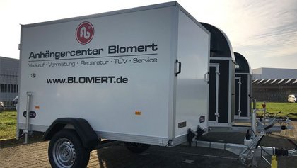 Blomert Vermietung mieten Anhänger Nordwalde Anhängercenter Fahrzeugbau Pferdeanhänger Koffer-Anhänger